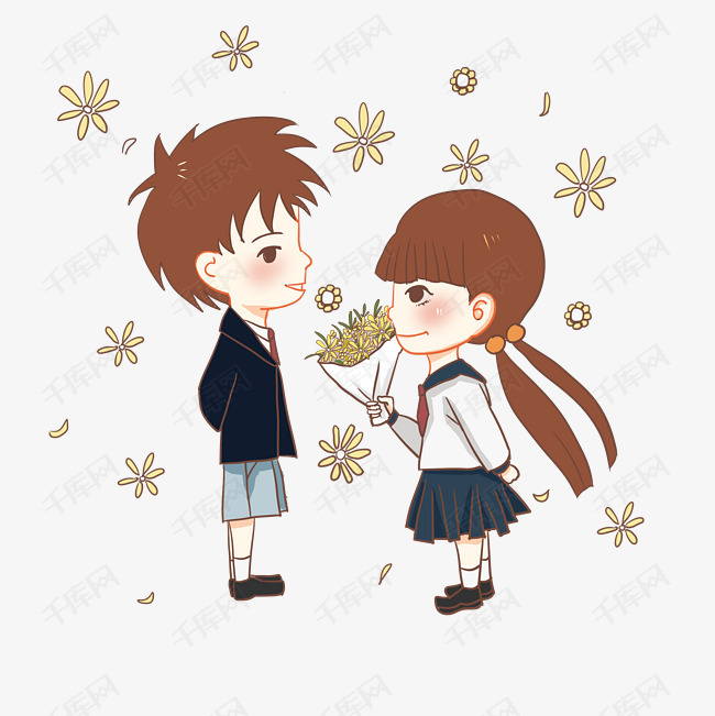 情人节情侣送花开心