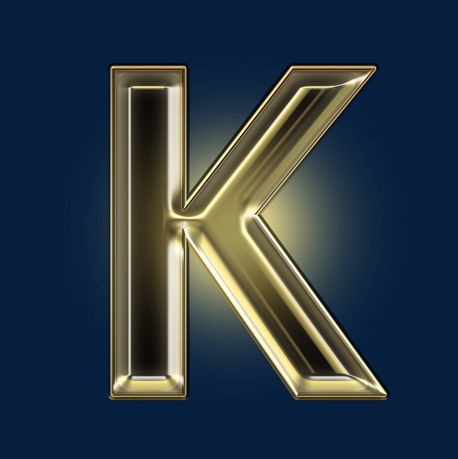 金色黑金光效psd字母k