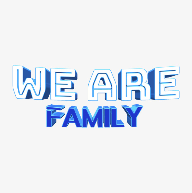 wearefamily艺术字手绘,we are family艺术字 wearefamily我们是一家人_艺术字设计_千库网