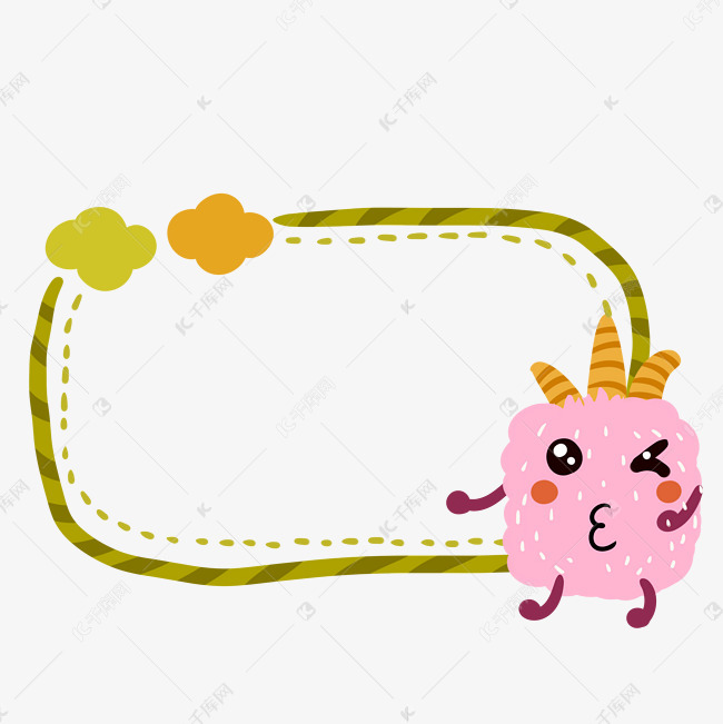 可爱动物边框插画素材图片免费下载_高清psd_千库网