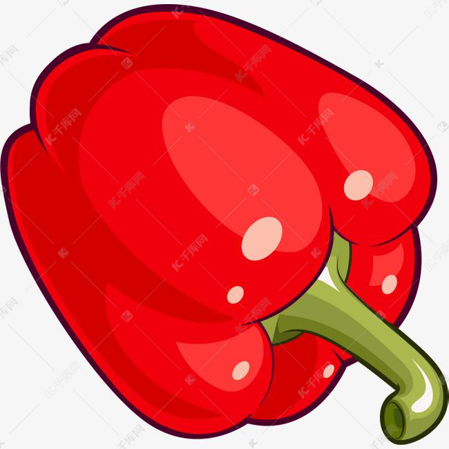 卡通菜椒素材的素材免抠矢量菜椒蔬菜辣椒卡通