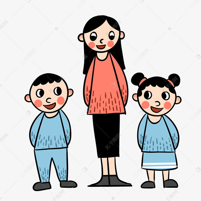 手绘卡通可爱教师节音乐老师和学