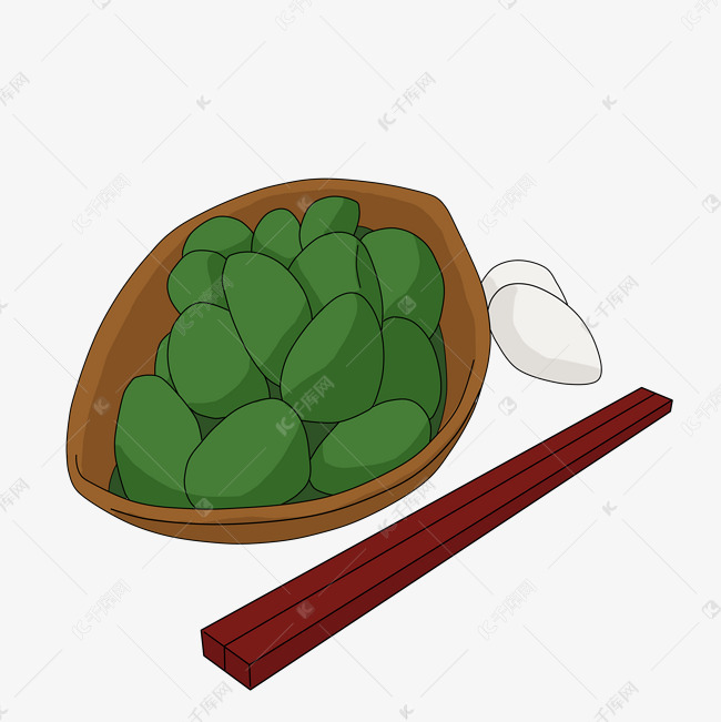 手绘腊八节腊八蒜插画