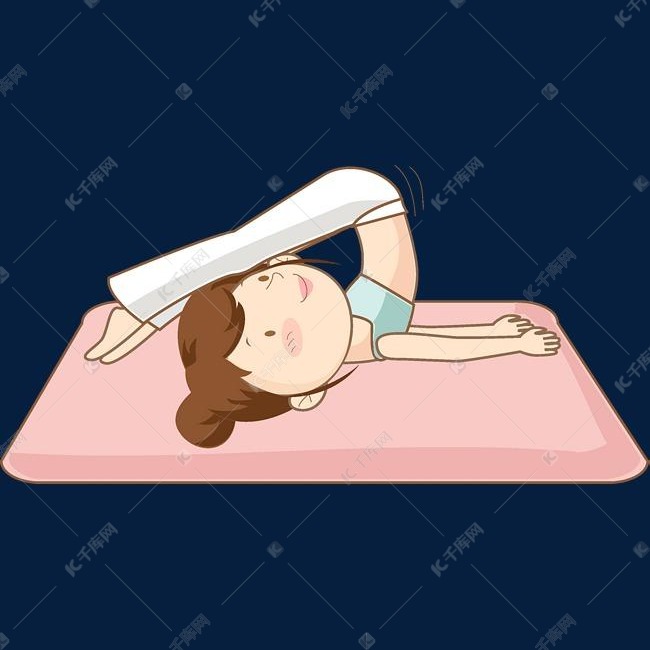 翻滚女孩的素材免抠翻滚女孩卡通手绘装饰图案卡通人物水彩画人物画