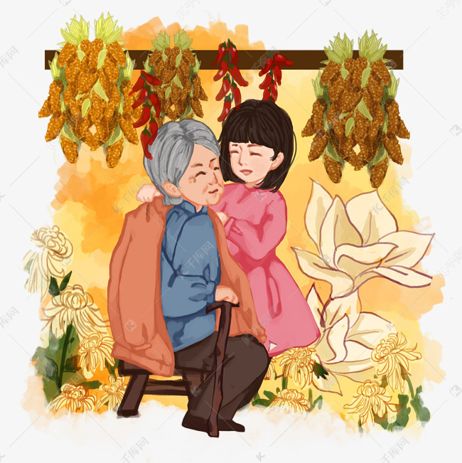 重阳节敬老爱老全家和睦幸福团圆素材图片免费下载-千