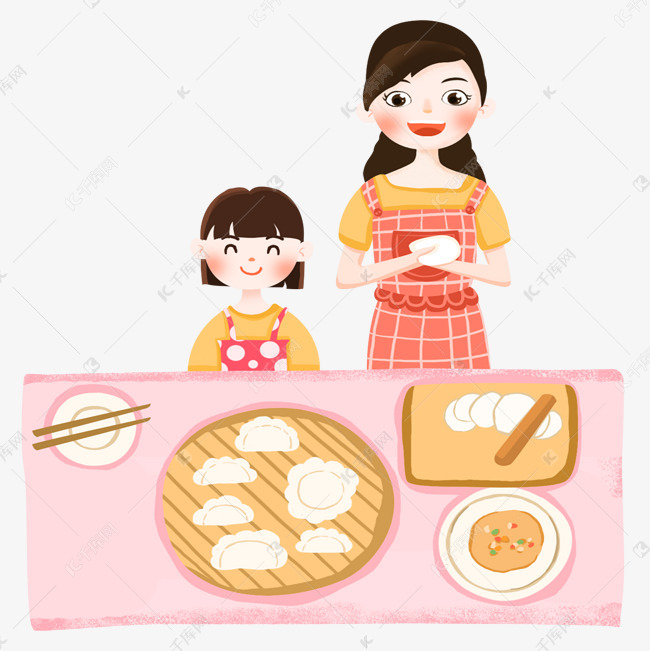 新年妈妈女儿