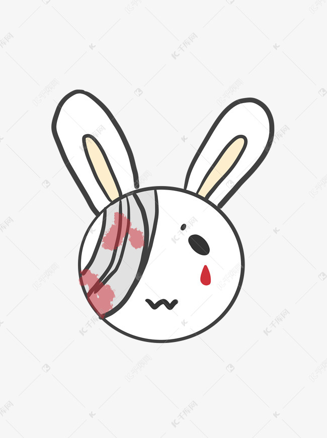 卡通可爱动物兔子图案元素