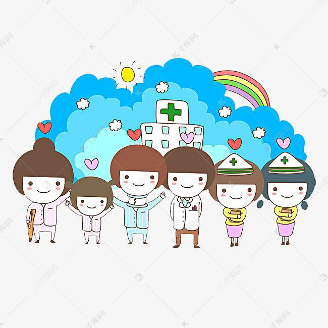 病人和医生护士的合照