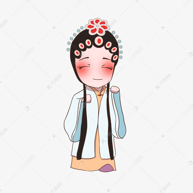 黄梅戏戏曲人物插画