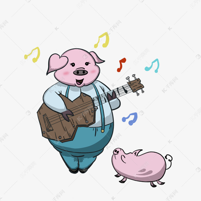 卡通年终聚会音乐会暖色