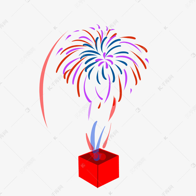手绘新年烟花素材图片免费下载-千库网