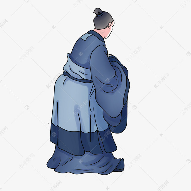 古风老人人物插画的素材免抠古风人物人物古装古风手绘插画