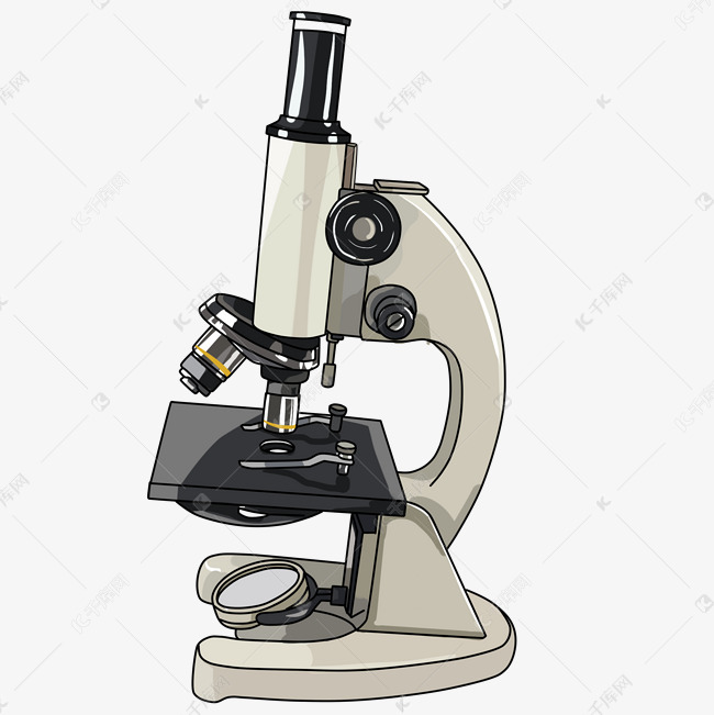医疗显微镜手绘插画