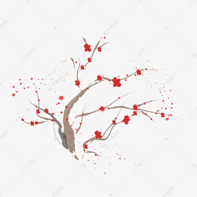 冬季梅花腊梅唯美png免费下载