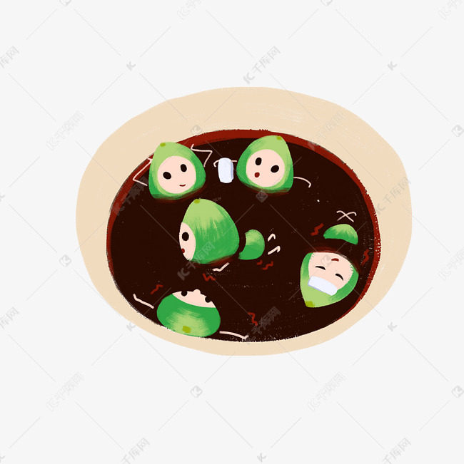 传统节日腊八节拟人腊八蒜手绘插