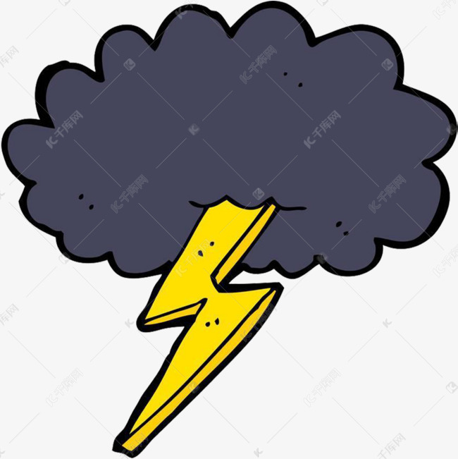 卡通雷雨的素材免抠卡通雷电闪电雷鸣雷电雷雨天气电闪雷鸣