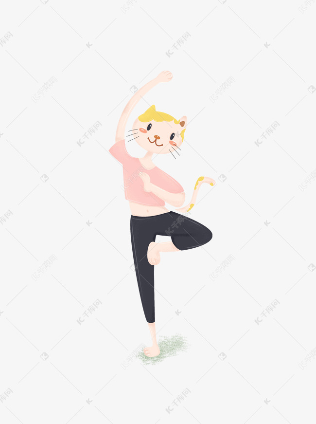 搞怪猫咪瑜伽美女做视频素材图片免费下载_高美女面具平底鞋图片