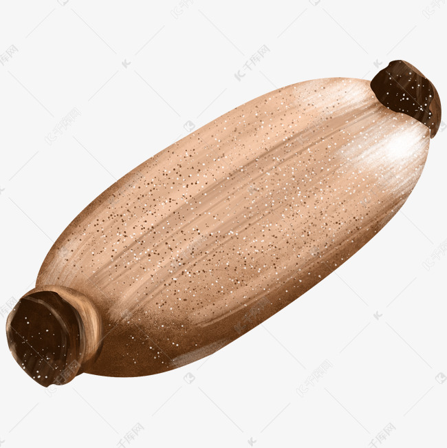 黄色新鲜莲藕食材手绘插画