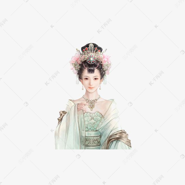 古代美女古风手绘