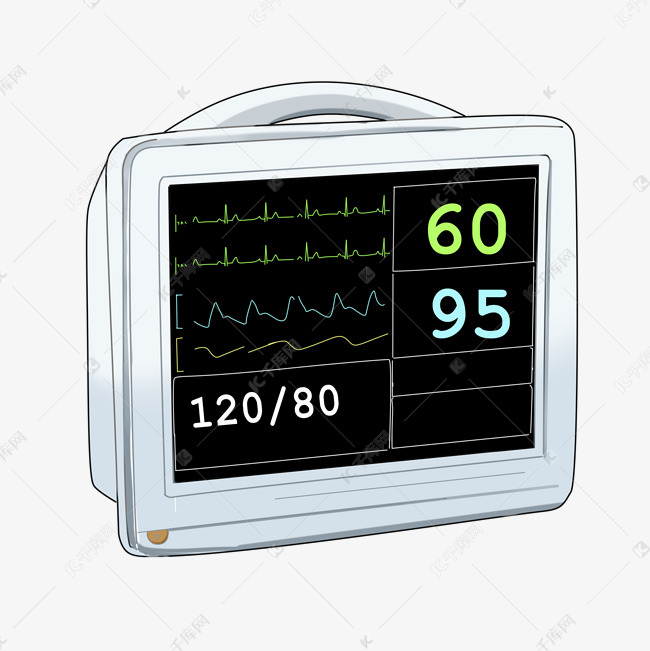 医疗心电监护仪插画