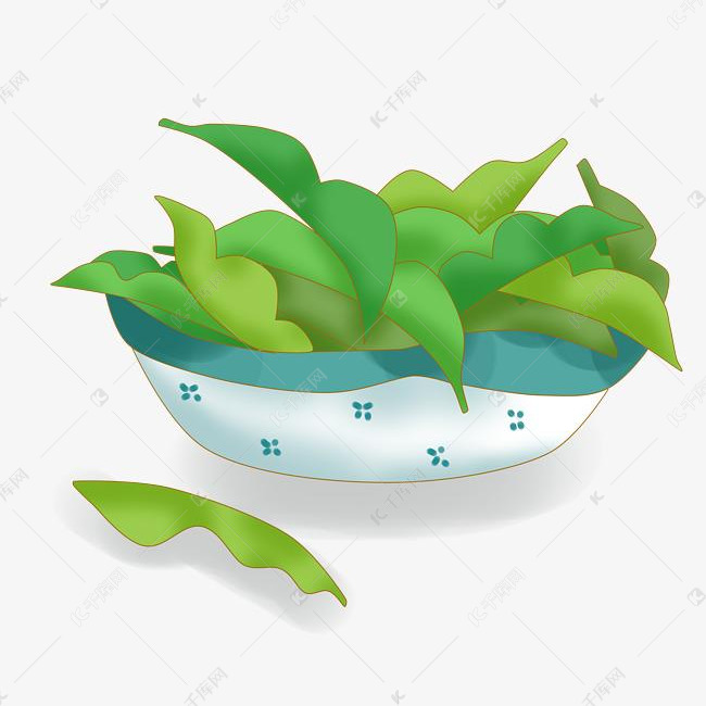 卡通手绘立秋四季豆小清新装饰p