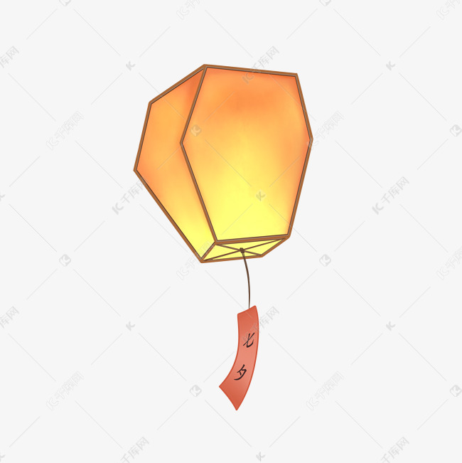 手绘情人节孔明灯