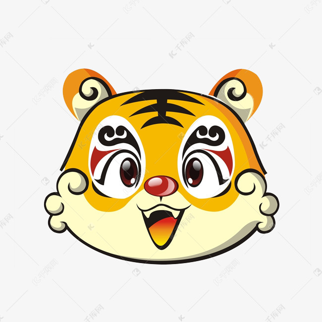 卡通老虎头