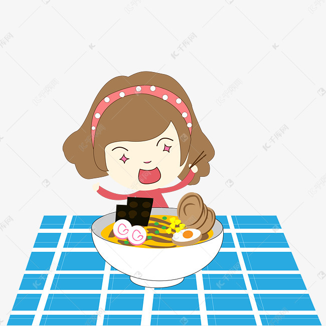 吃拉面女生秋季养膘