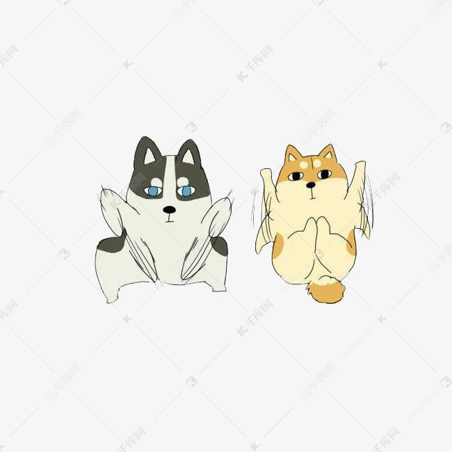 手绘柴犬