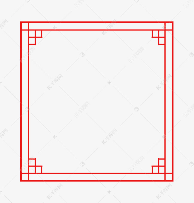 中国风卡通中式边框装饰图案