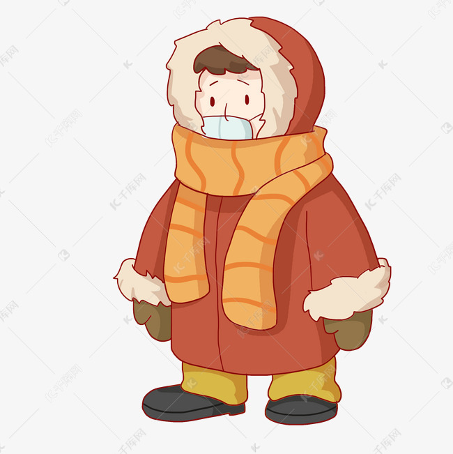 冬天穿着大衣的男孩免抠png素材