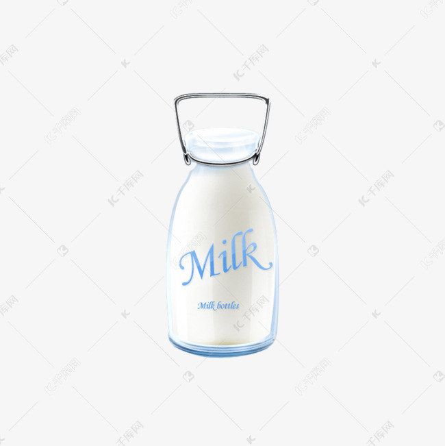 卡通玻璃牛奶瓶的素材免抠卡通牛奶瓶设计milk玻璃瓶牛奶