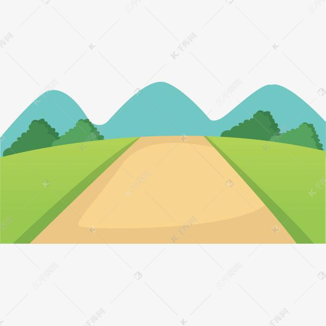 卡通土路矢量图下载