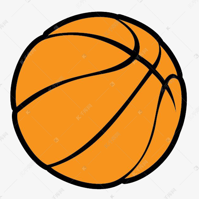 手绘篮球的素材免抠手绘风格卡通风格装饰效果图案篮球