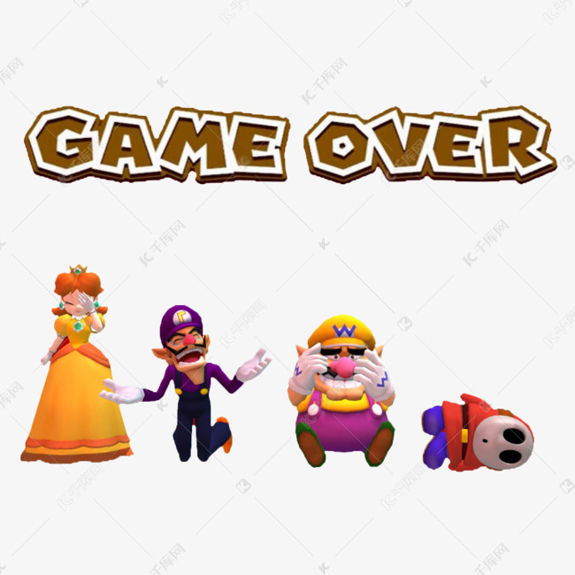 卡通game over