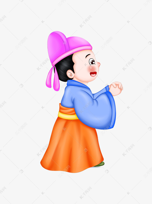 q版彩绘古代人物设计可商用元素