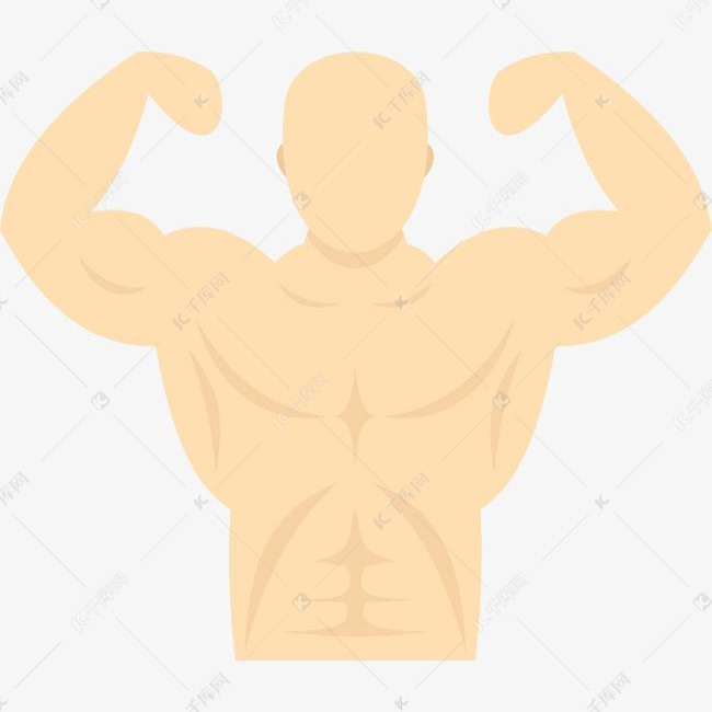 手绘人物肌肉男的素材免抠手绘人物腹肌强壮的人手臂肌肉展示肌肉手绘