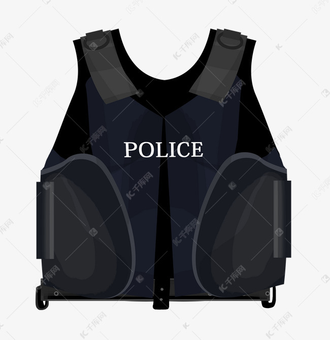 警察防弹背心插画