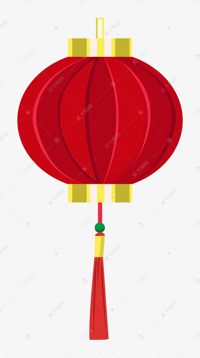 手绘中国风灯笼装饰