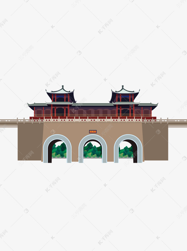 卡通玄武门可商用元素
