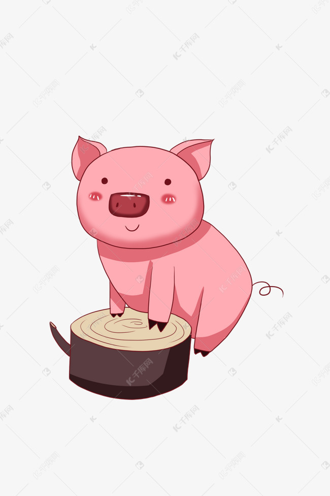 可爱小猪漫画猪卡通手绘小猪