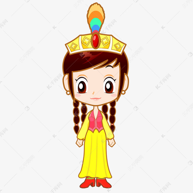 维吾尔族小女孩形象