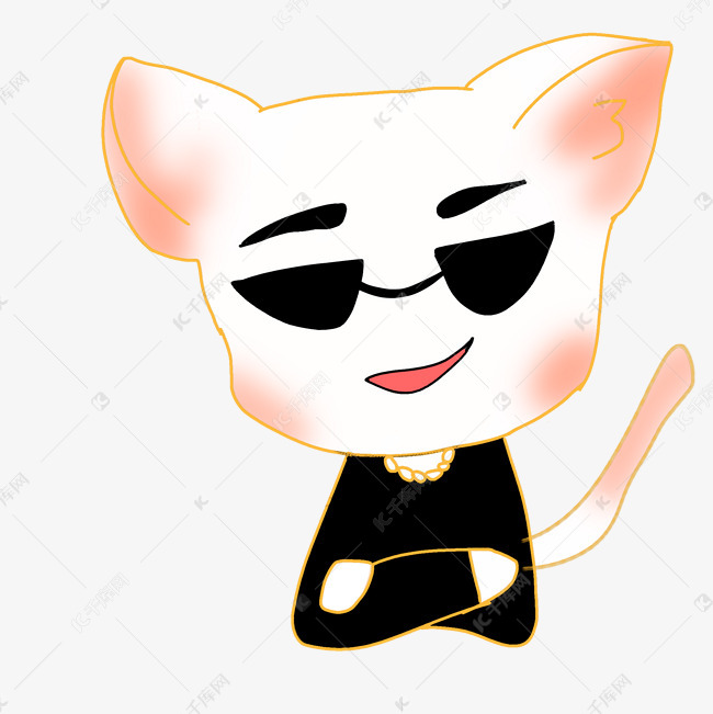 小猫酷炫拽卡通表情