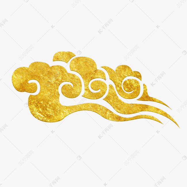 中国风传统烫金花纹祥云装饰图之小祥云素材图片免费下载-千库网