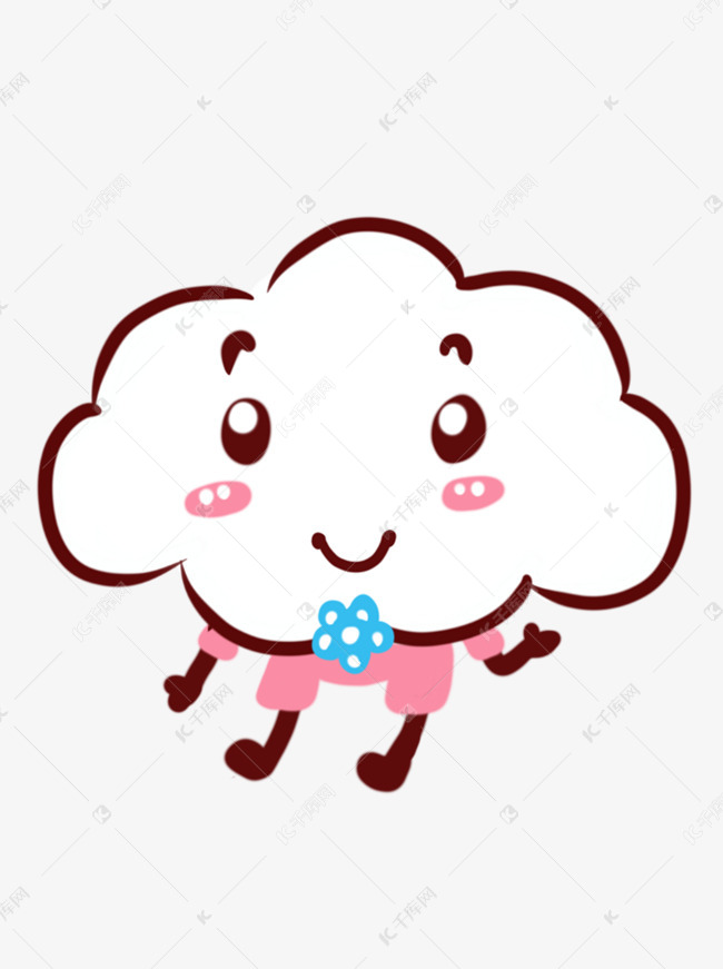 手绘云朵可爱卡通白云
