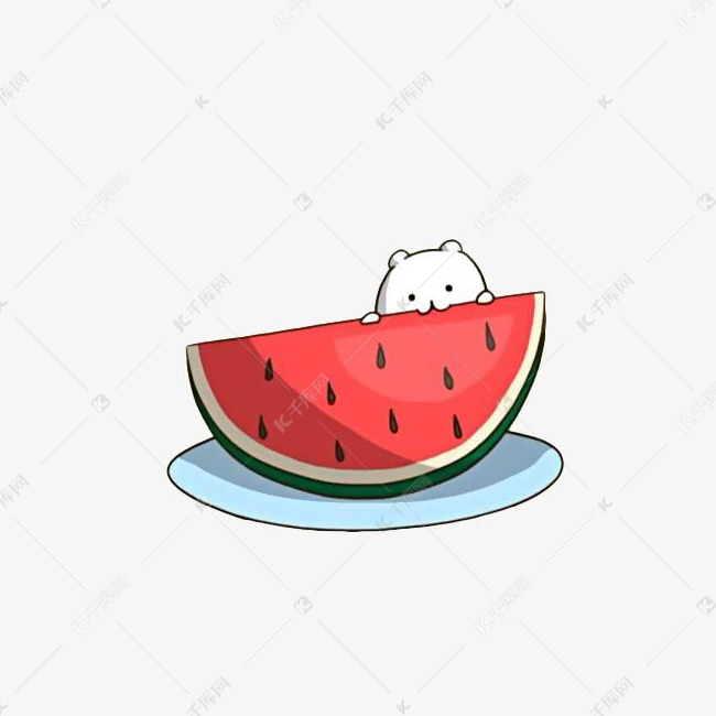 可爱的卡通西瓜和小动物素材图片免费下载_高清png_千