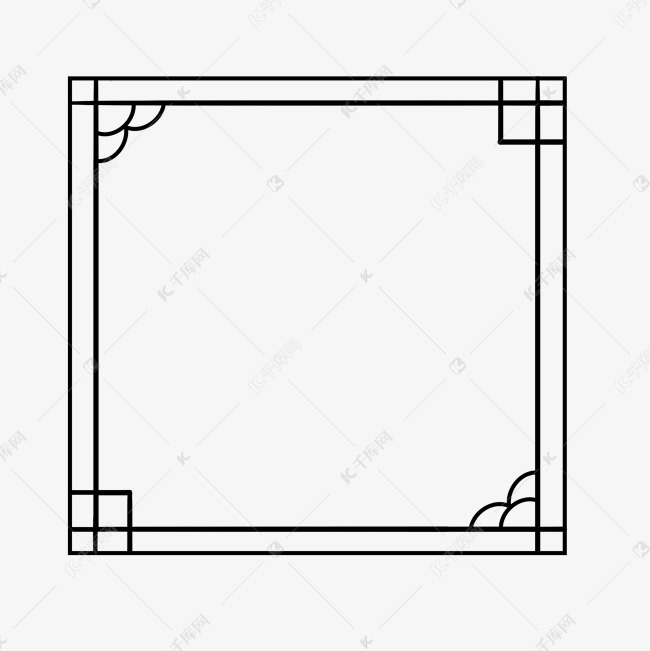 古风边框回字形插画