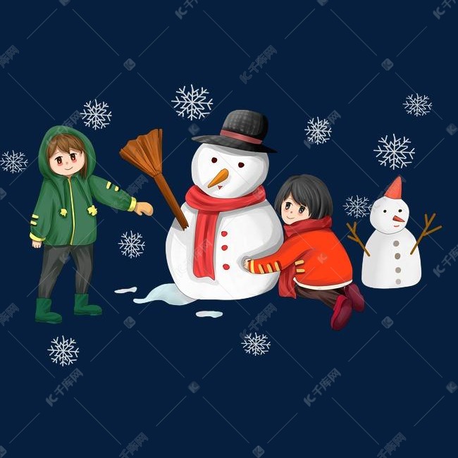 女生冬季雪上游戏