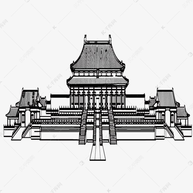 金銮殿简笔画故宫手绘