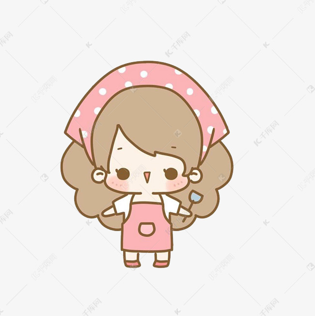卡通小清新风格的厨娘
